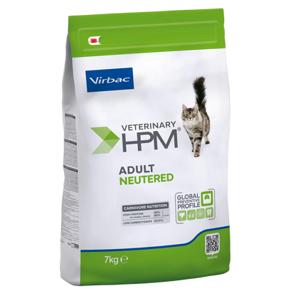 Virbac Veterinary HPM Adult with salmon Neutered &amp; Entire Cat - croquettes chat