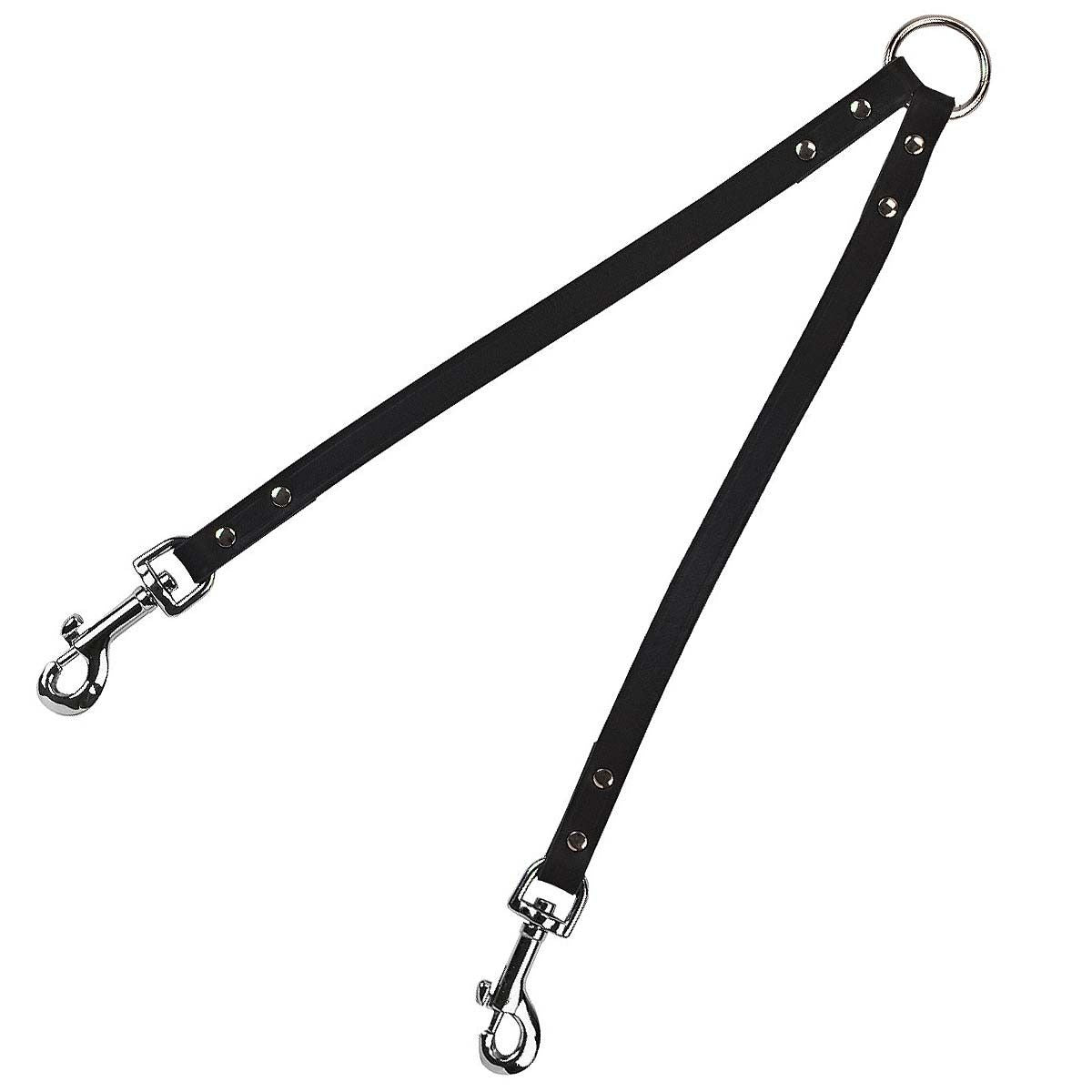 Laisse double Accouple en cuir chien