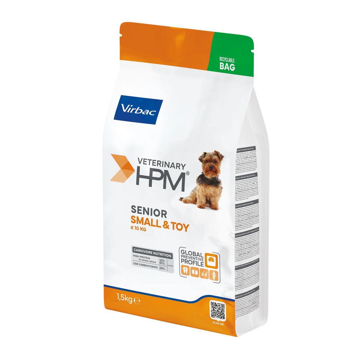 Veterinary HPM Senior Neutered Dog Small &amp; Toy - croquettes chien