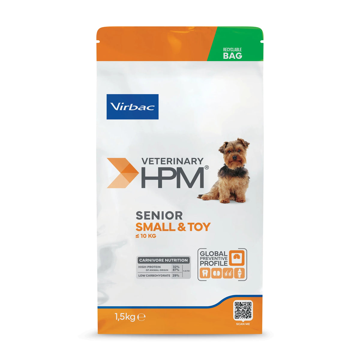 Veterinary HPM Senior Neutered Dog Small &amp; Toy - croquettes chien