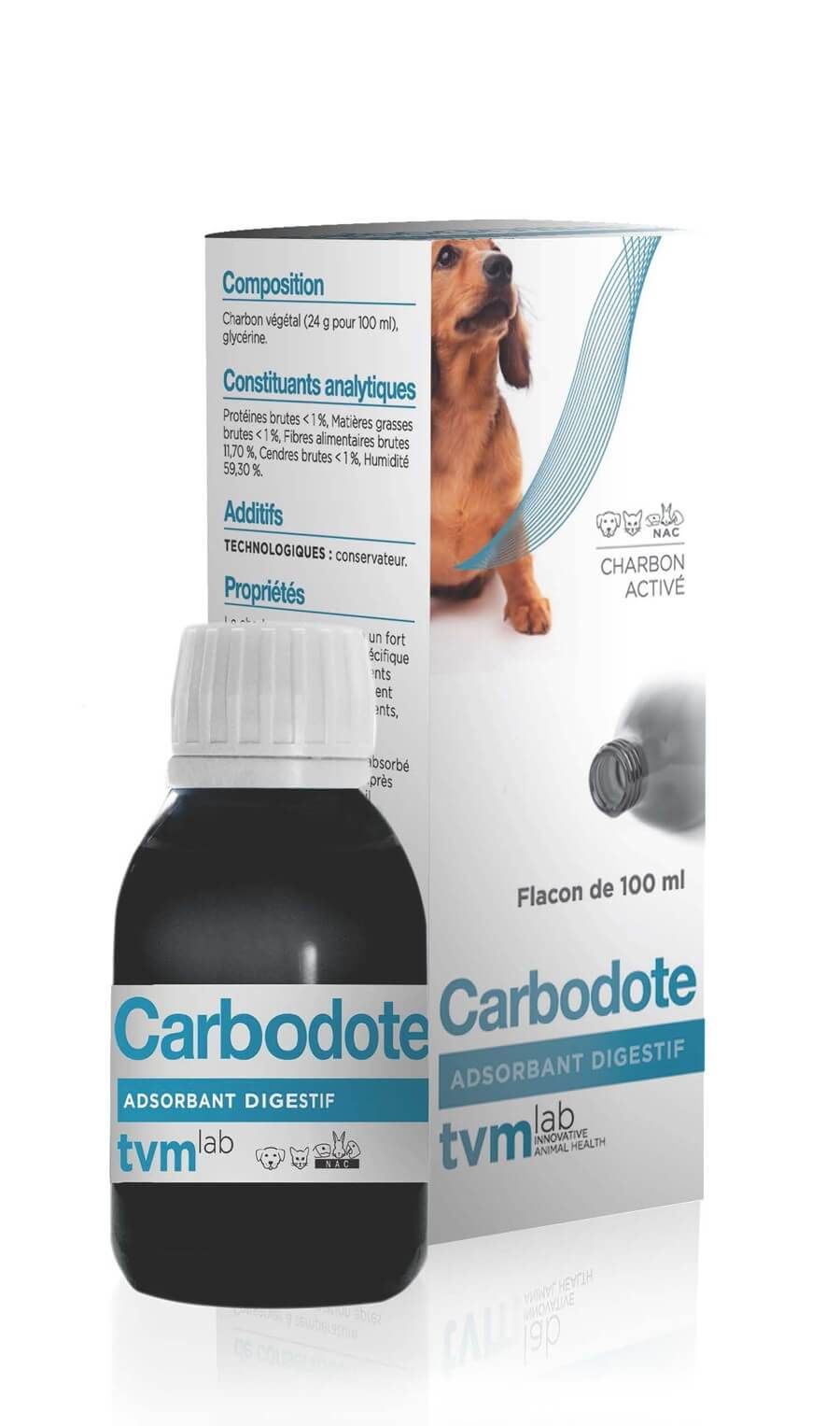 Carbodote chat, chien, NAC