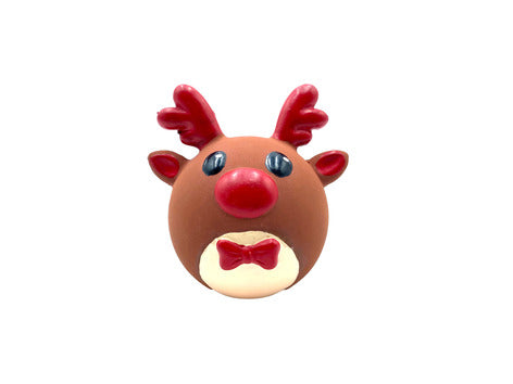 Balle de Noël Renne 7 cm chien