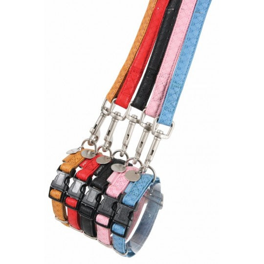 Laisse Mac Leather rouge chien