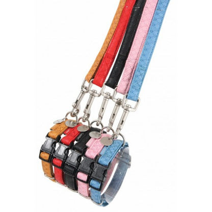 Laisse Mac Leather rouge chien