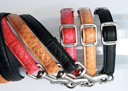 Laisse Mac Leather rouge chien
