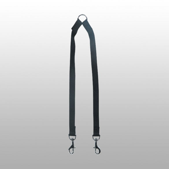 Laisse double accouple en nylon chien