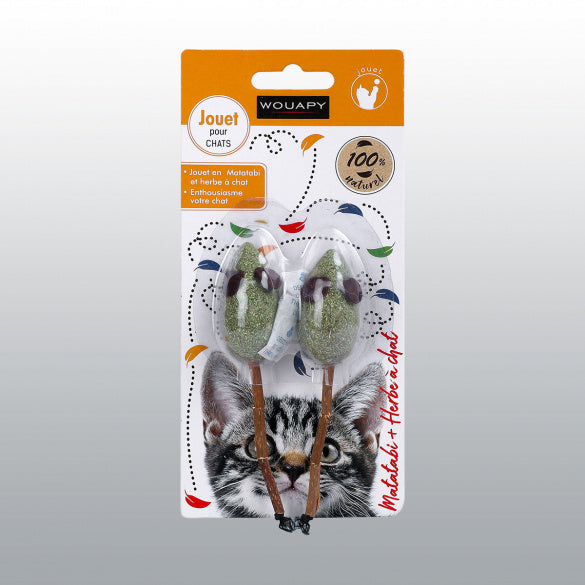 Duo de souris matatabi et herbe a chat