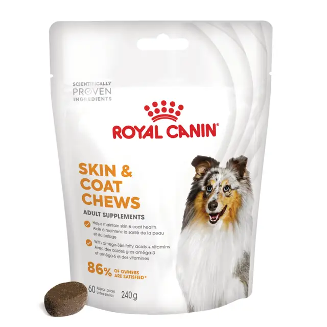 Aliment complémentaire Skin &amp; Coat Chews Adult Dog Supplements chien