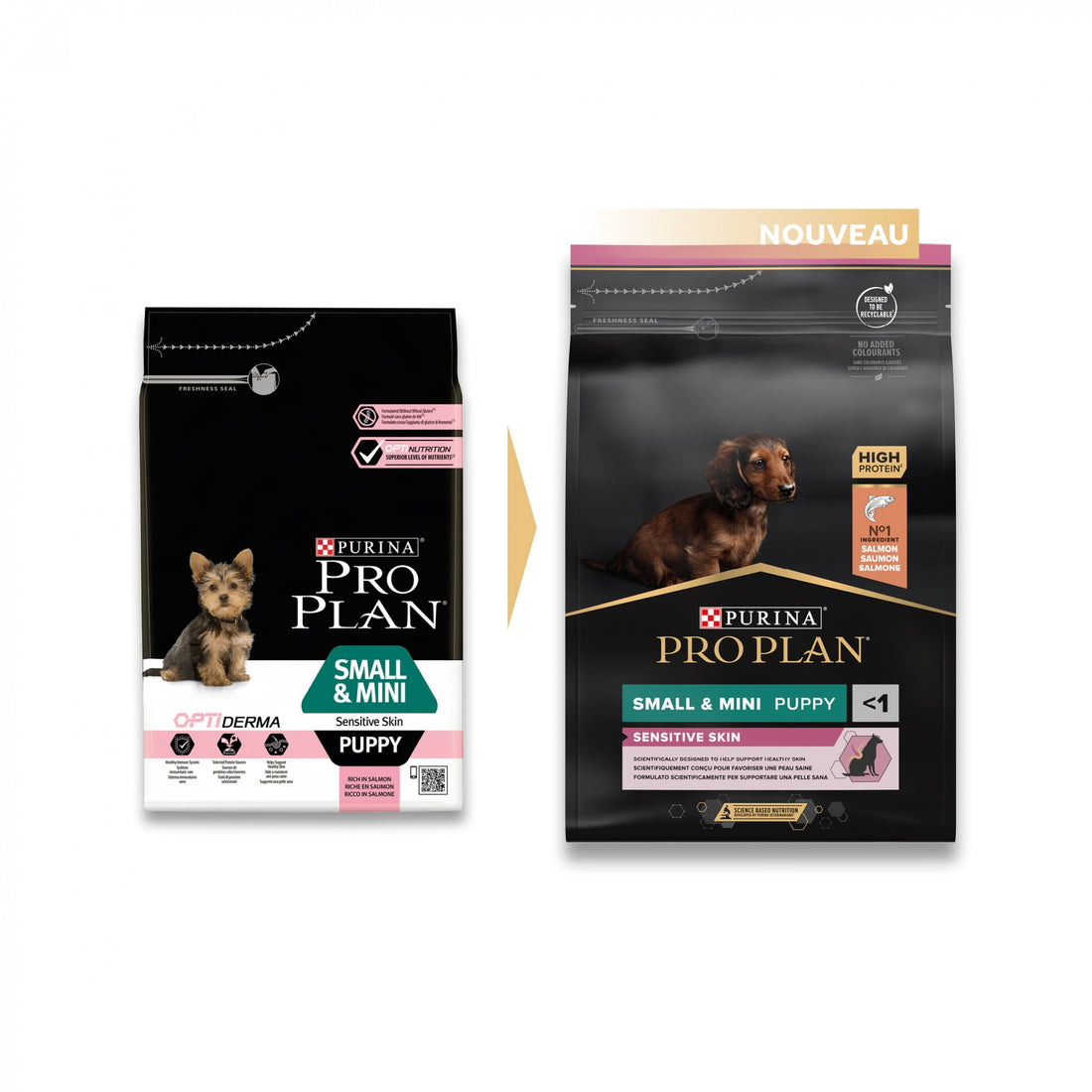 Pro Plan Sensitive Skin Small &amp; Mini Puppy au saumon - croquettes chiot