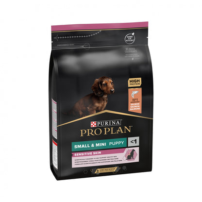 Pro Plan Sensitive Skin Small &amp; Mini Puppy au saumon - croquettes chiot