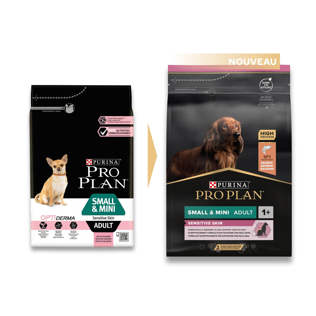 Pro Plan Sensitive Skin Small &amp; Mini Adult au saumon - croquettes chien