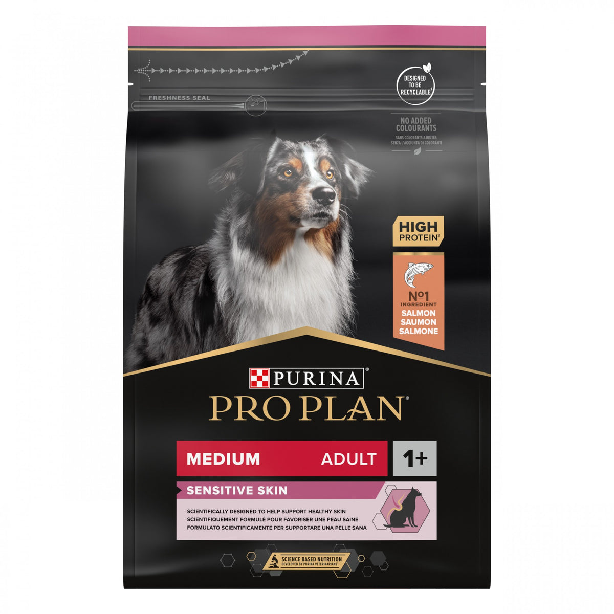 Pro Plan Sensitive Skin Medium Adult au saumon - croquettes chien