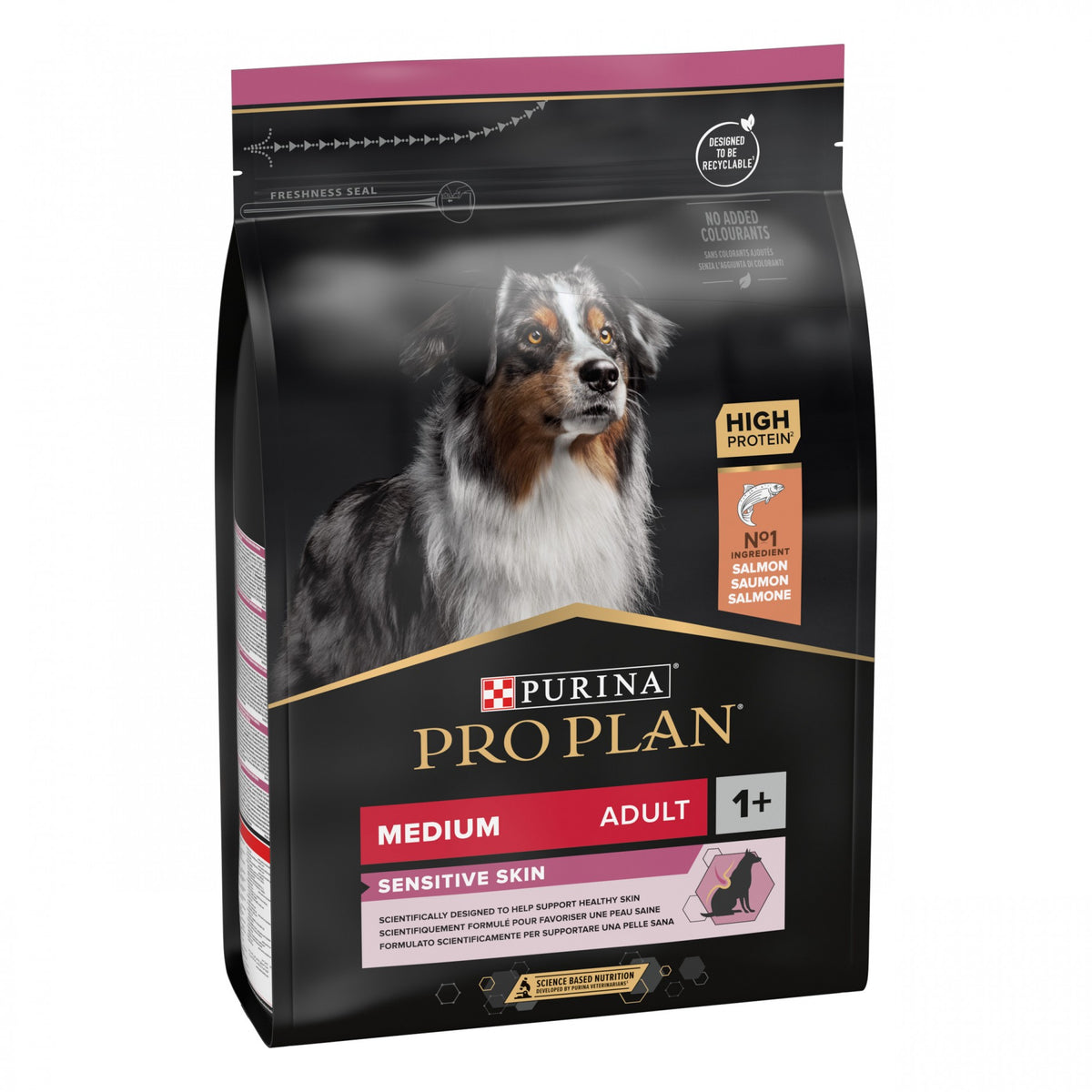 Pro Plan Sensitive Skin Medium Adult au saumon - croquettes chien
