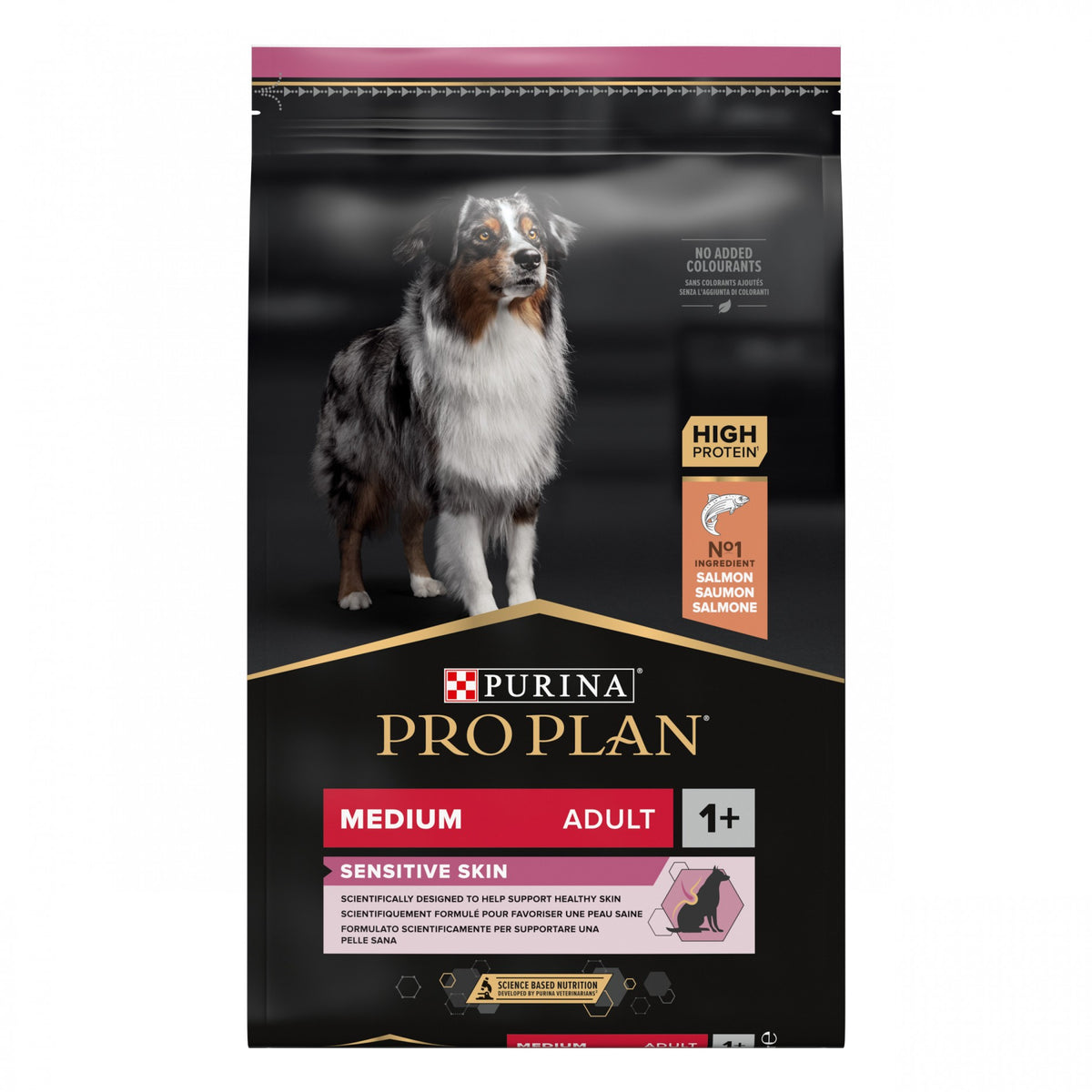 Pro Plan Sensitive Skin Medium Adult au saumon - croquettes chien