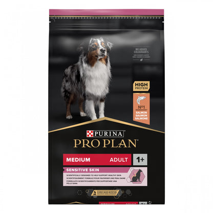 Pro Plan Sensitive Skin Medium Adult au saumon - croquettes chien