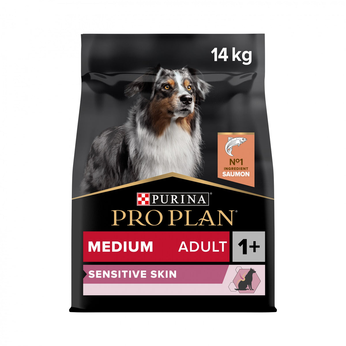 Pro Plan Sensitive Skin Medium Adult au saumon - croquettes chien