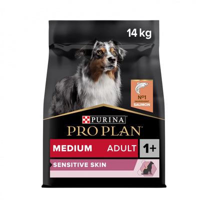 Pro Plan Sensitive Skin Medium Adult au saumon - croquettes chien