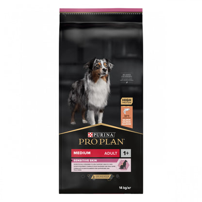 Pro Plan Sensitive Skin Medium Adult au saumon - croquettes chien