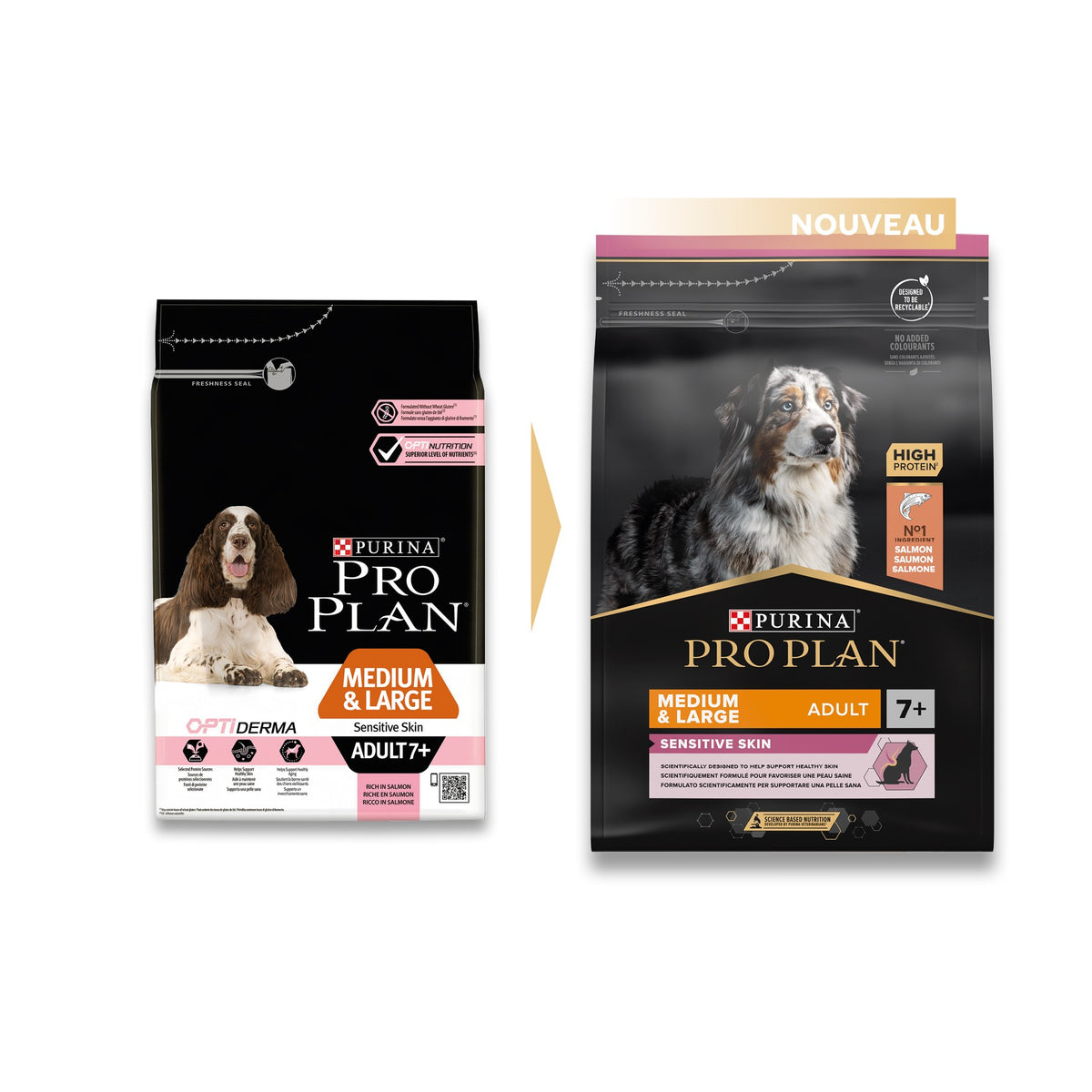 Pro Plan Sensitive Skin Medium &amp; Large Adult au saumon - croquettes chien