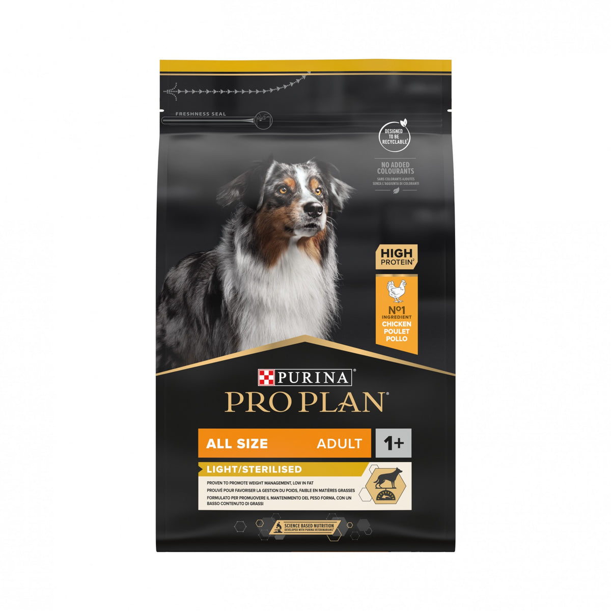 Pro Plan Light/Sterilised All Sizes Adult au poulet - croquettes chien