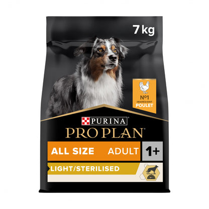 Pro Plan Light/Sterilised All Sizes Adult au poulet - croquettes chien