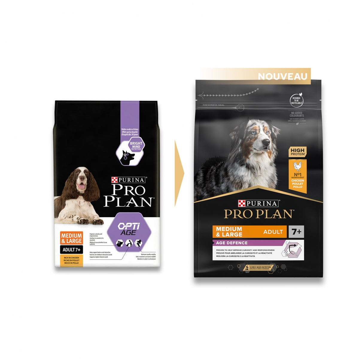 Pro Plan Age Defence Medium &amp; Large Adult au poulet - croquettes chien
