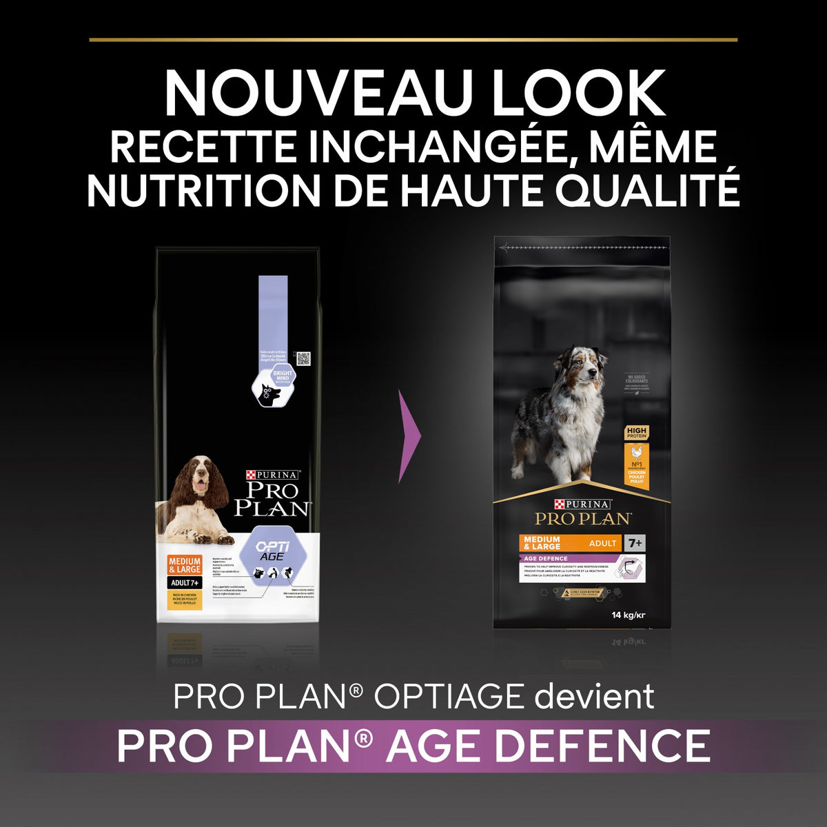 Pro Plan Age Defence Medium &amp; Large Adult au poulet - croquettes chien