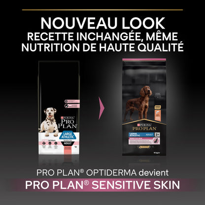 Pro Plan Sensitive Skin Large Athletic Adult au saumon - croquettes chien