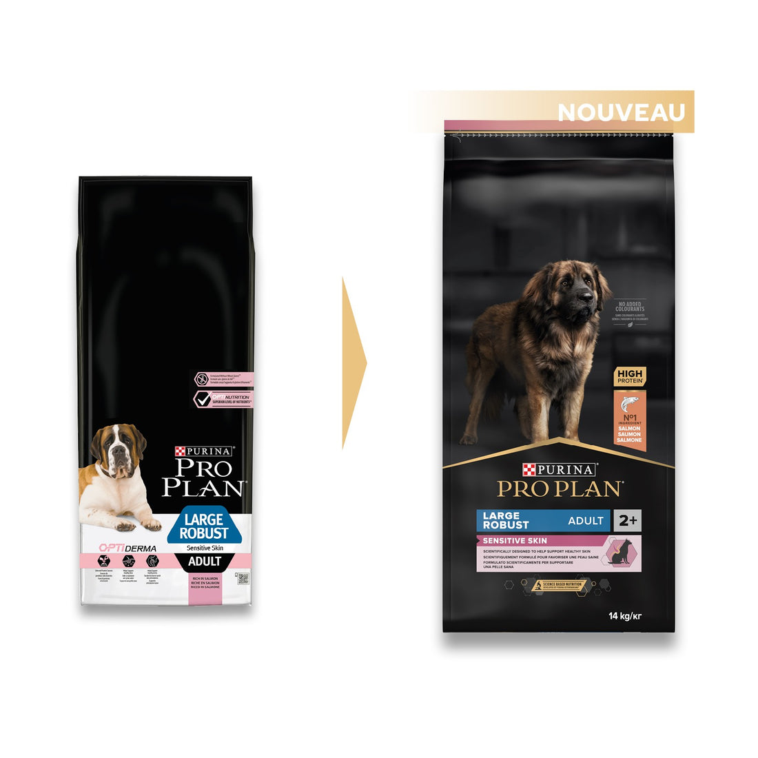 Pro Plan Sensitive Skin Large Robust Adult au saumon - croquettes chien