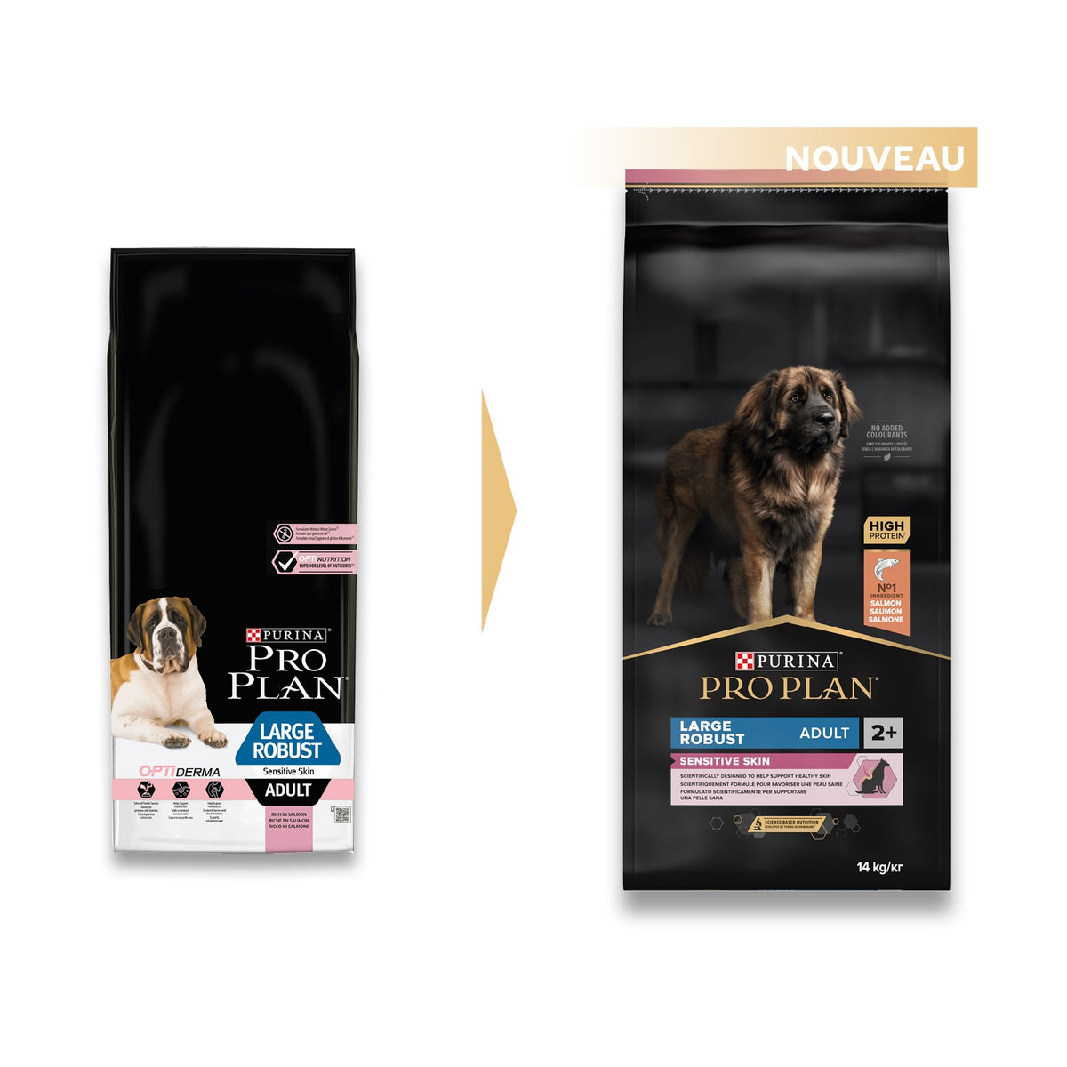 Pro Plan Sensitive Skin Large Robust Adult au saumon - croquettes chien