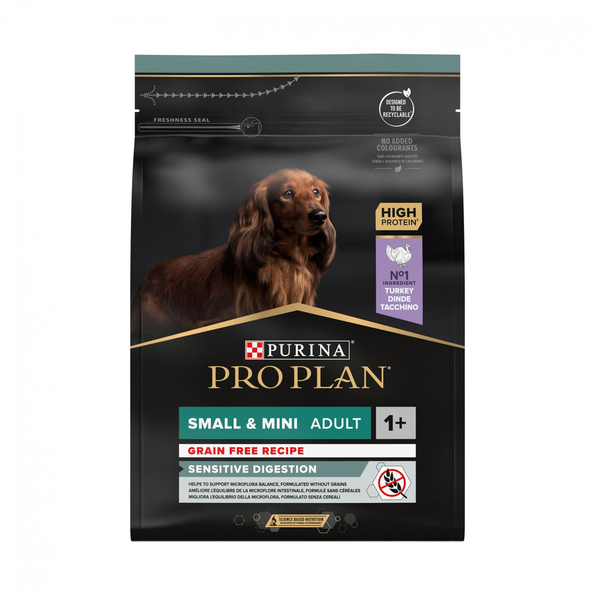 Pro Plan Sensitive Digestion No Grain Small &amp; Mini Adult à la dinde - croquettes chien