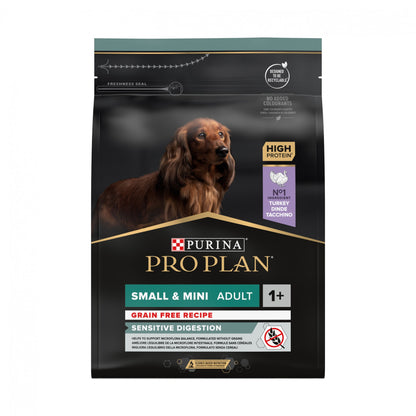 Pro Plan Sensitive Digestion No Grain Small &amp; Mini Adult à la dinde - croquettes chien