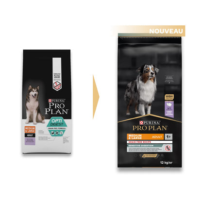 PRO PLAN Sensitive Digestion No Grain Medium &amp; Large Adult à la Dinde - Croquettes pour chien