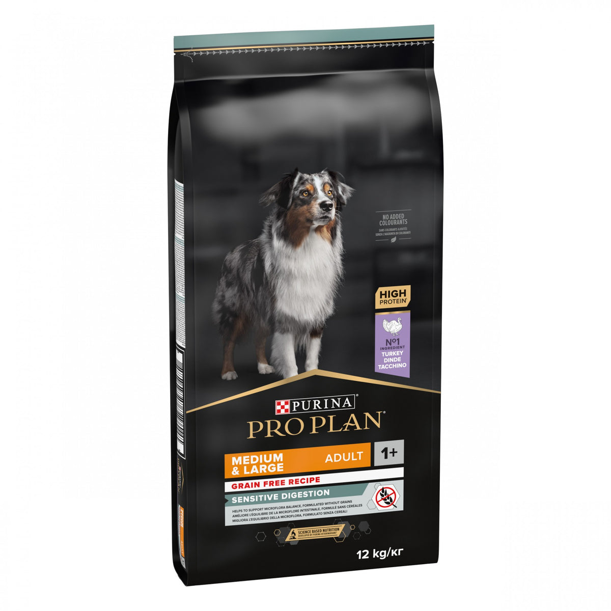 PRO PLAN Sensitive Digestion No Grain Medium &amp; Large Adult à la Dinde - Croquettes pour chien