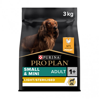 Pro Plan Light/Sterilised Small &amp; Mini Adult au poulet - croquettes chien