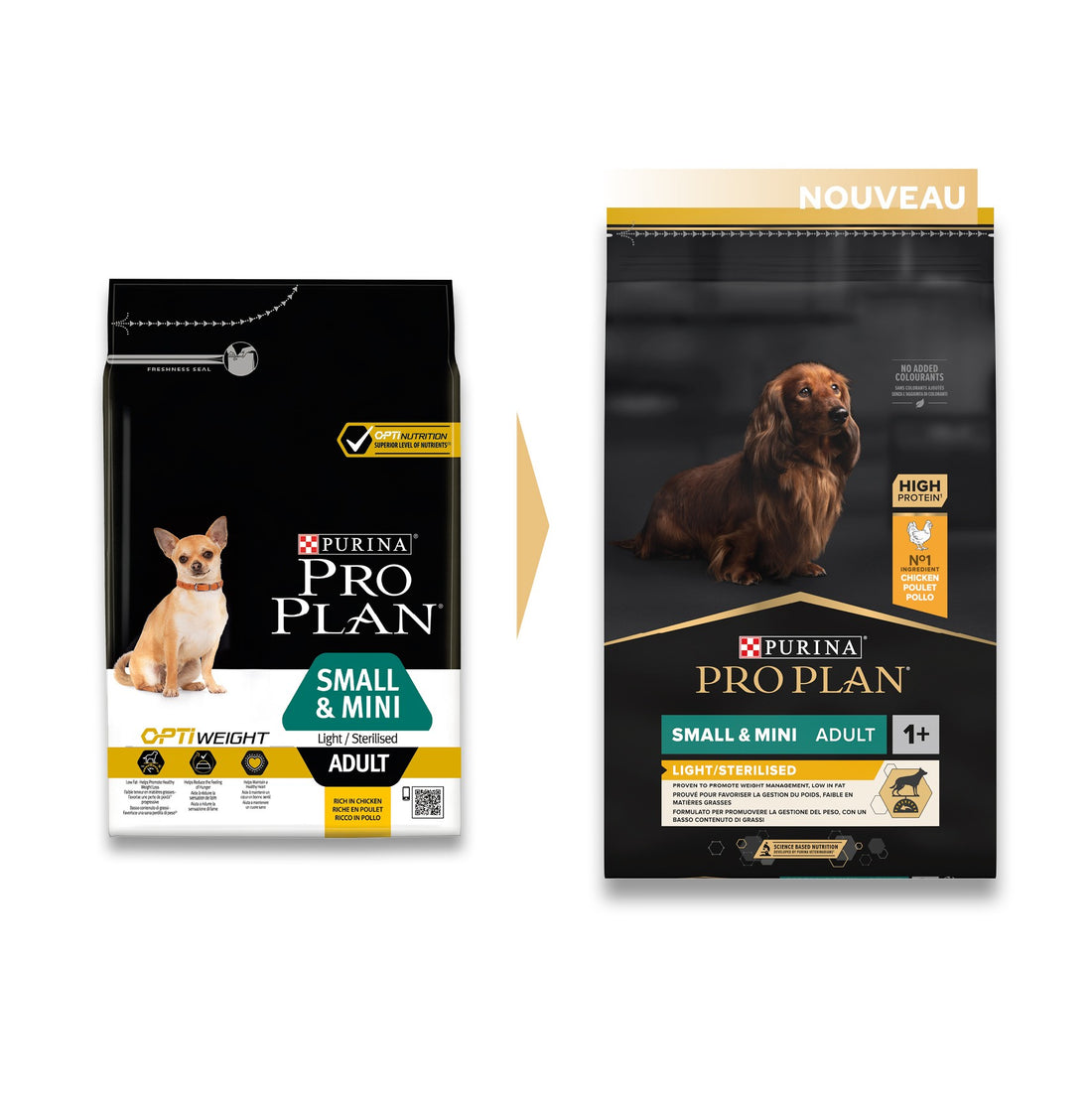 Pro Plan Light/Sterilised Small &amp; Mini Adult au poulet - croquettes chien
