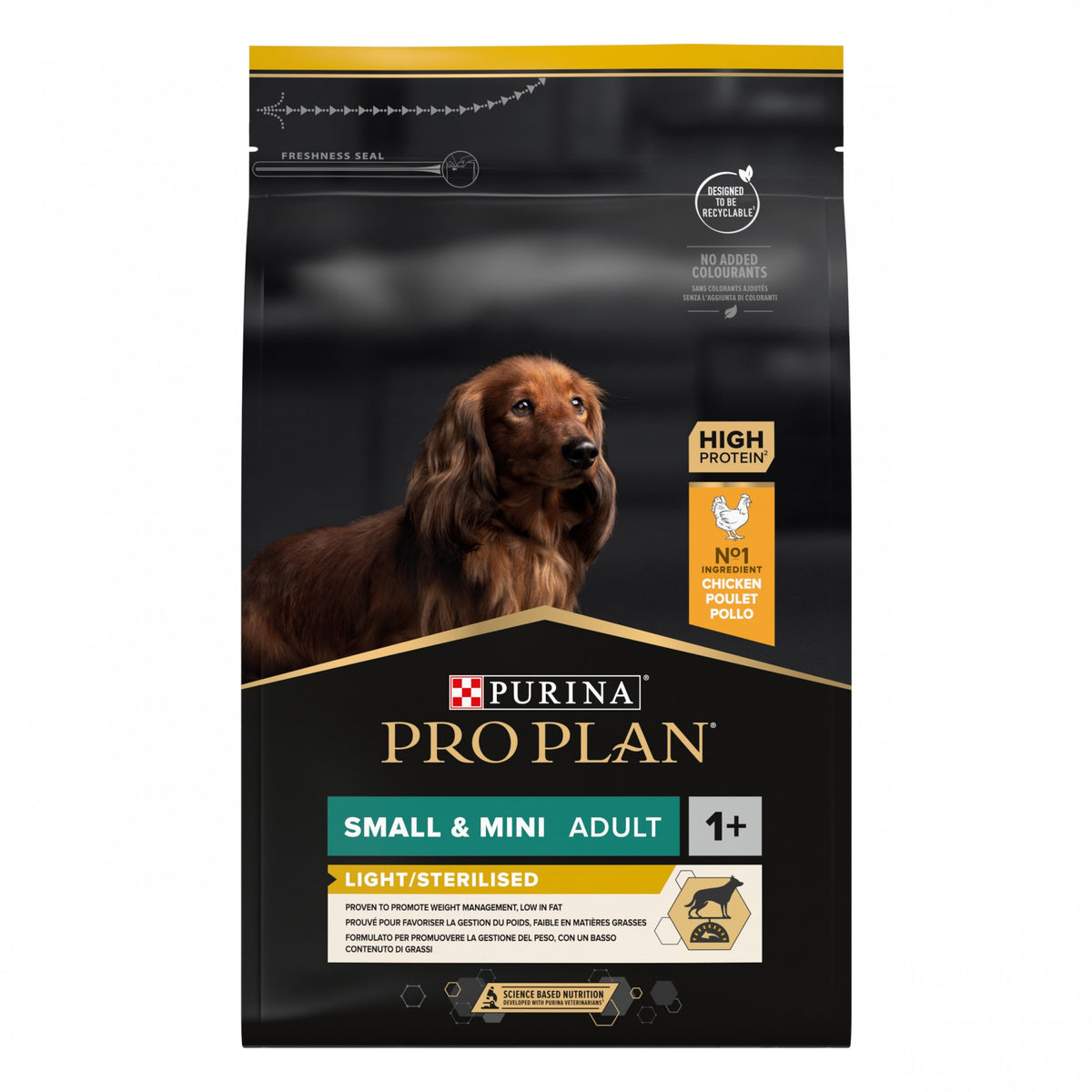 Pro Plan Light/Sterilised Small &amp; Mini Adult au poulet - croquettes chien