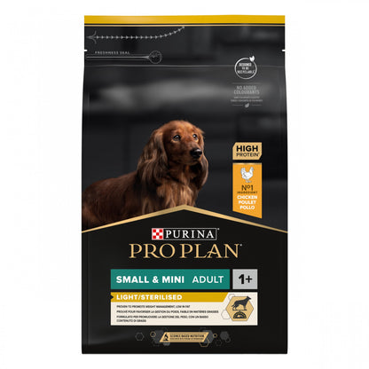Pro Plan Light/Sterilised Small &amp; Mini Adult au poulet - croquettes chien