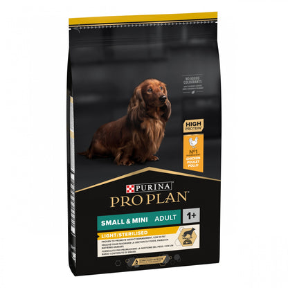 Pro Plan Light/Sterilised Small &amp; Mini Adult au poulet - croquettes chien