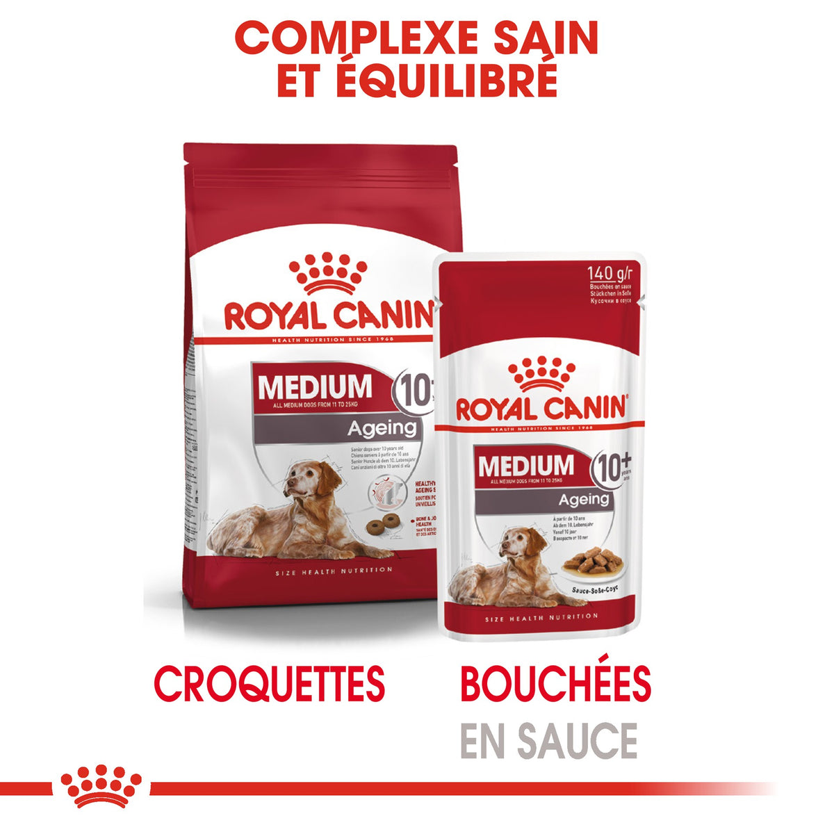 Royal Canin Medium Ageing 10+ en sauce - pâtée chien