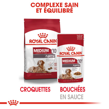 Royal Canin Medium Ageing 10+ en sauce - pâtée chien
