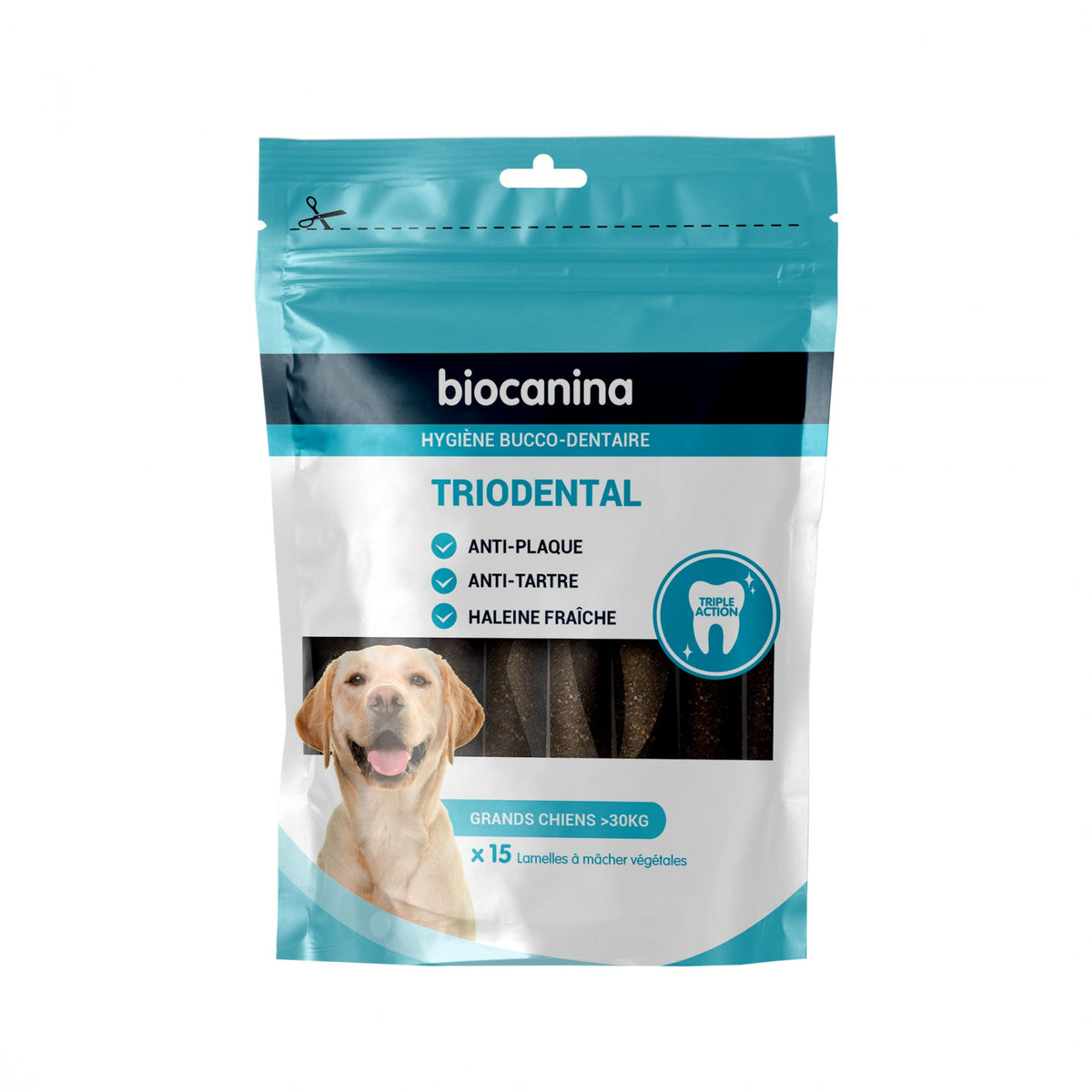 Lamelles à mâcher végétales Triodental chien