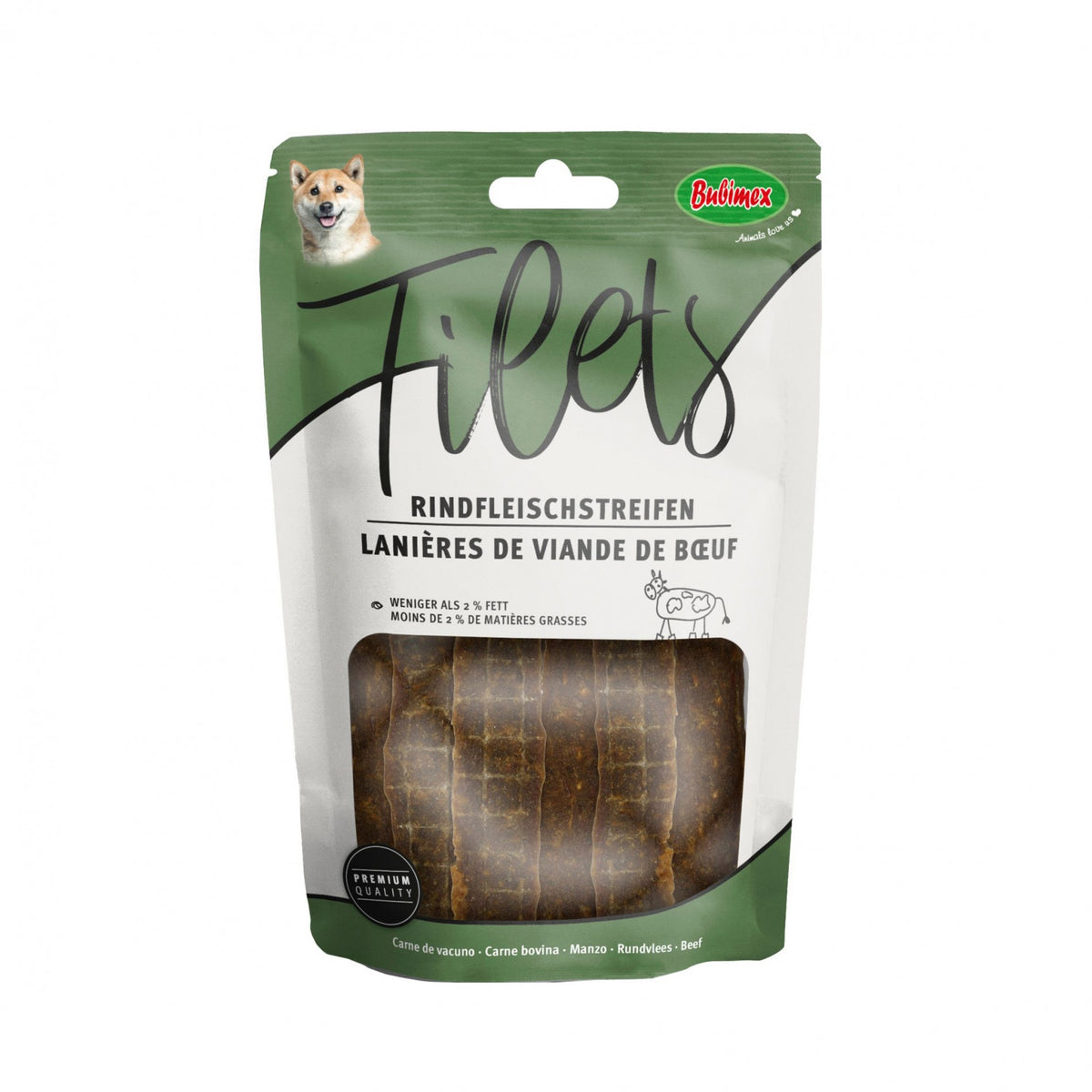 Lamelles de viande de boeuf pour chien