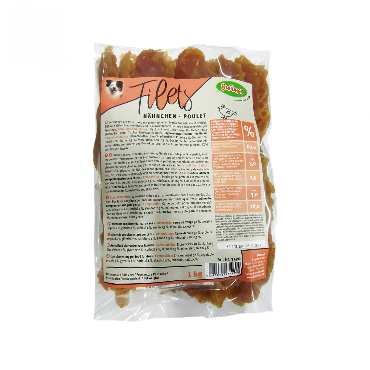Filets de viande chien