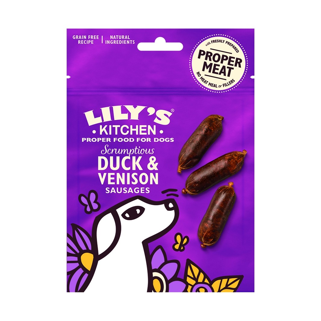 Délicieuses saucisses au gibier et au canard chien