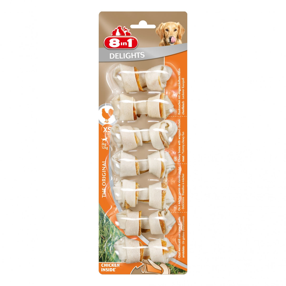 Os à mâcher 8 in 1 Delights poulet chien