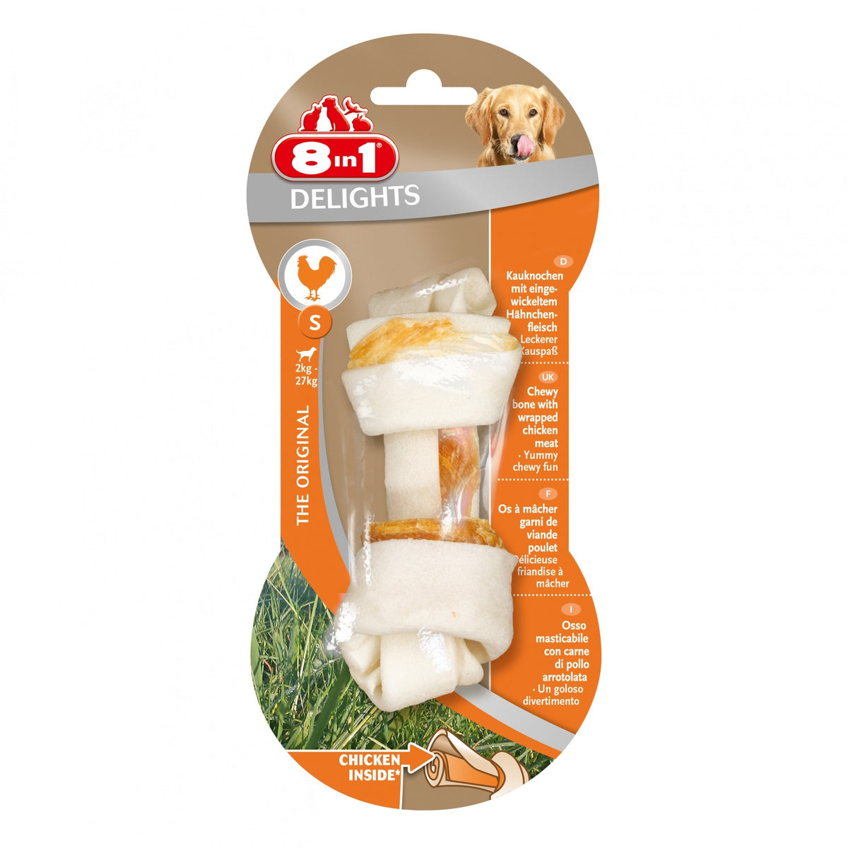 Os à mâcher 8 in 1 Delights poulet chien