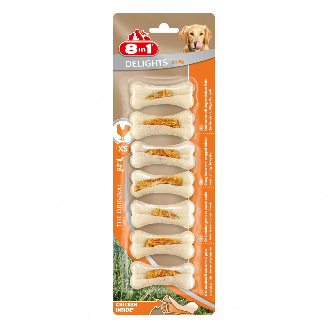 Os à mâcher Delights Strong, mastication intense chien
