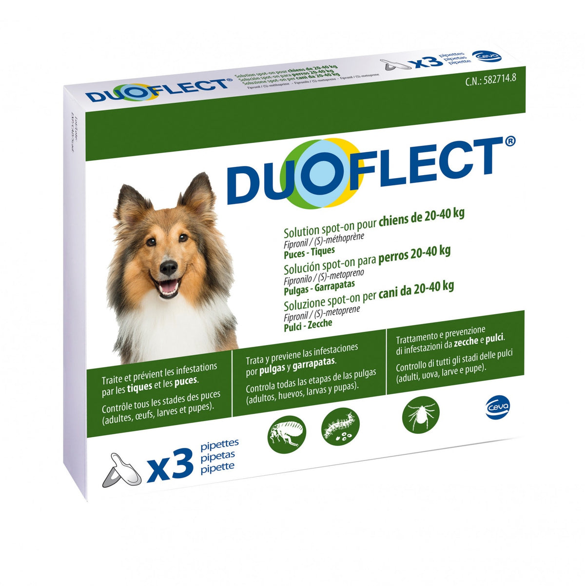 Pipettes Duoflect chat, chien