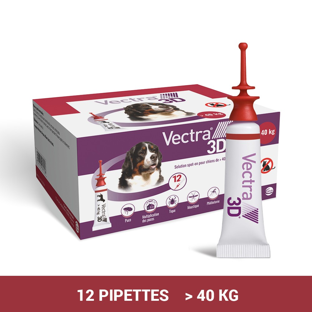 Pipettes antiparasitaires Vectra 3D Spot On chien